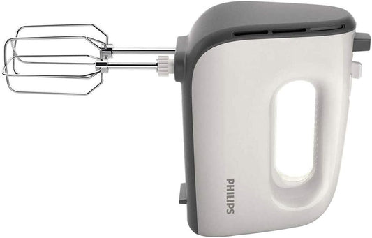Philips Série 5000 Batteur Mixeur - Puissance 450 W, Fouets Coniques pour Pâte Aérée, 5 Vitesses + Turbo, Éjection Facile des Accessoires, Clip Attache-Cordon (HR3741/00)